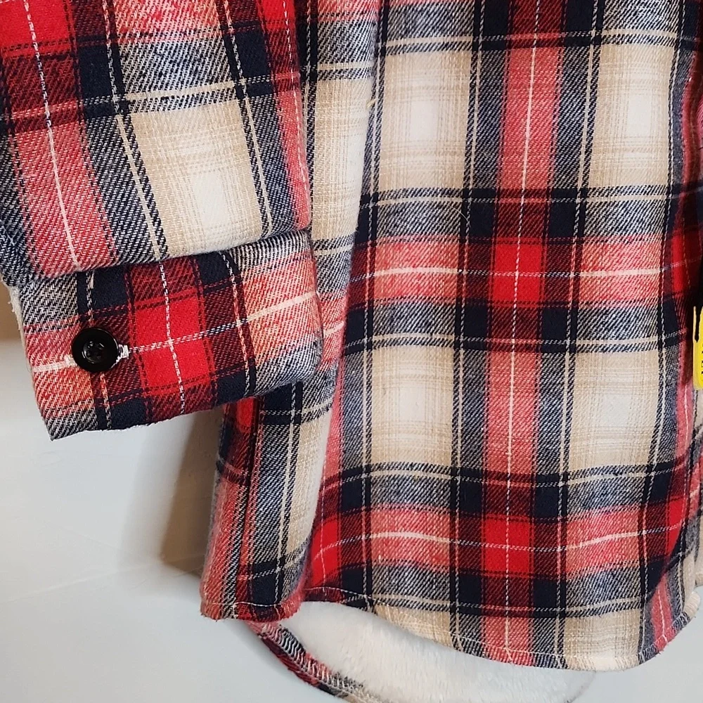 Sz 6 Zaful NWOT lined button down hoodie.     D16